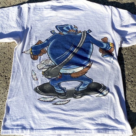 TAZ Looney Tunes Mailman 1990’s 2 sided single stitch T shirt Vintage - Picture 5 of 15